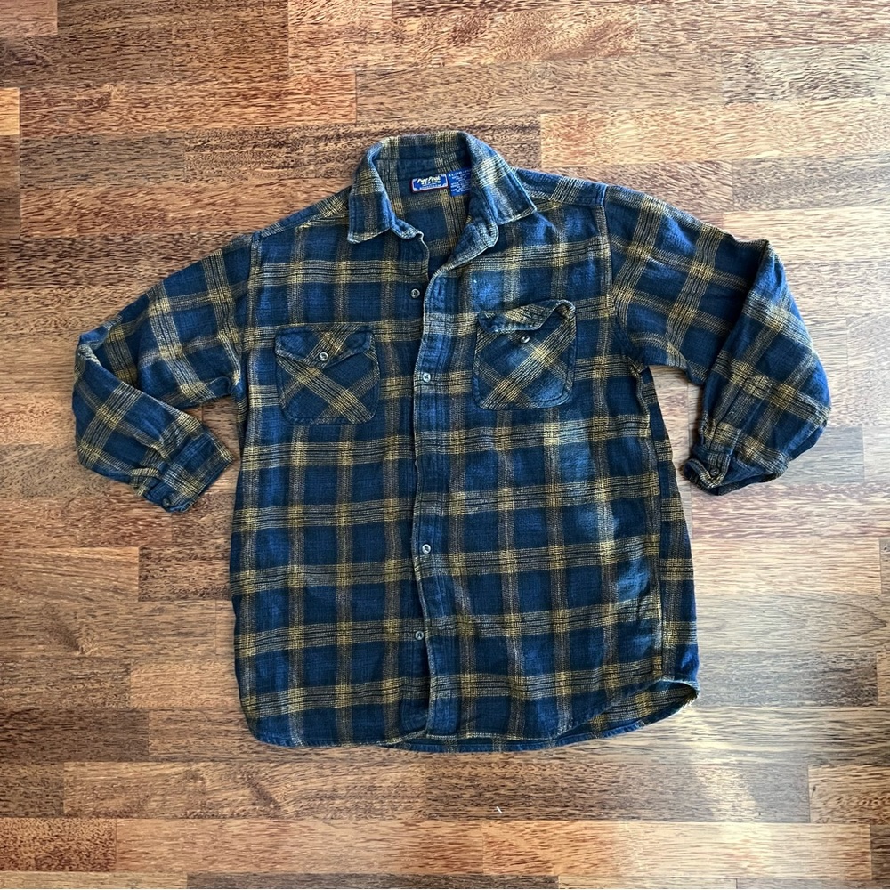 Pine Peak Blues Shirt Nordstrom Boys 18/20 Long Sleeve Flannel Blue Plaid